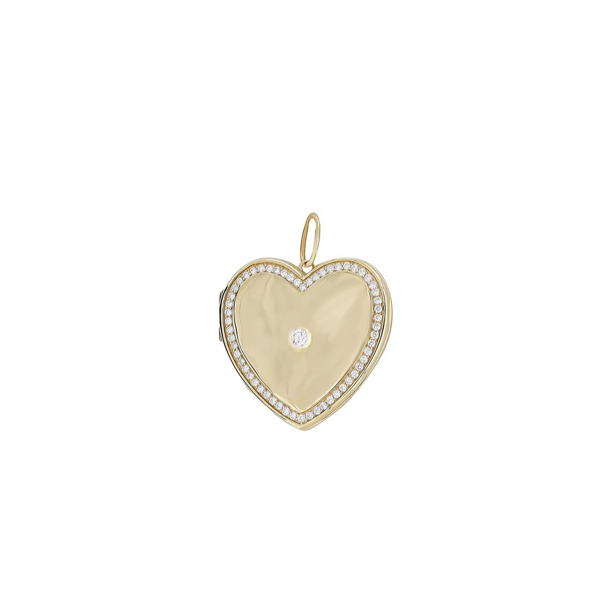 London Collection 14k Diamond Heart Locket