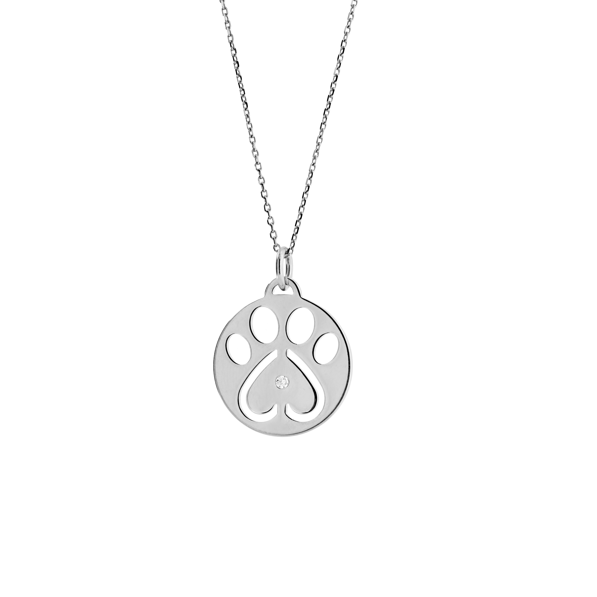 Our Cause for Paws Sterling Silver Open Locket Pendant Necklace