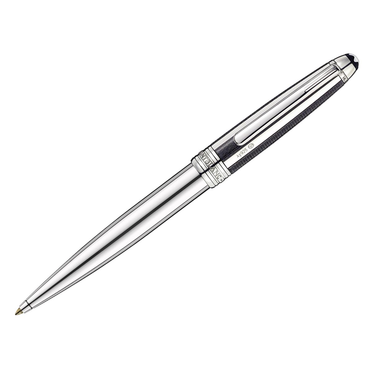 Montblanc Meisterstuck Solitaire Silver Fibre Guilloche Ballpoint Pen