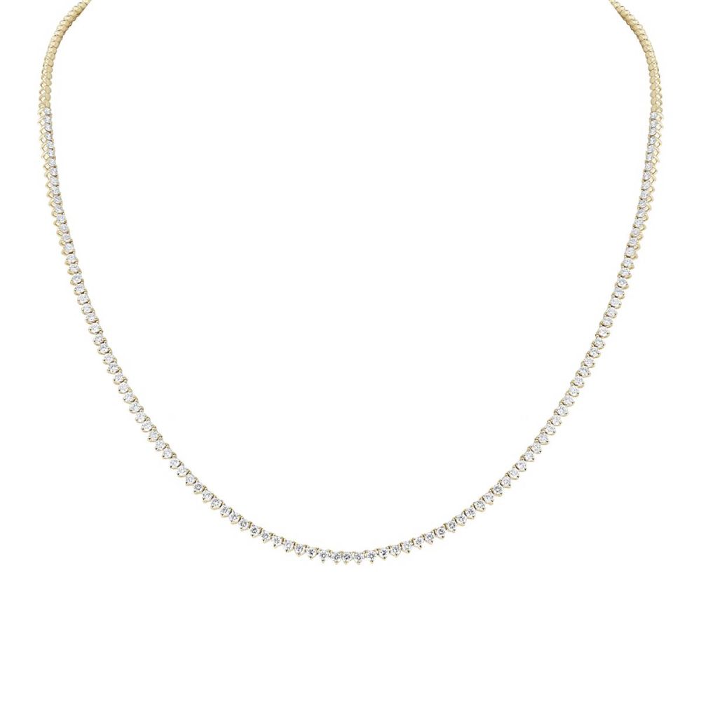 London Collection Yellow Gold Diamond Tennis Necklace