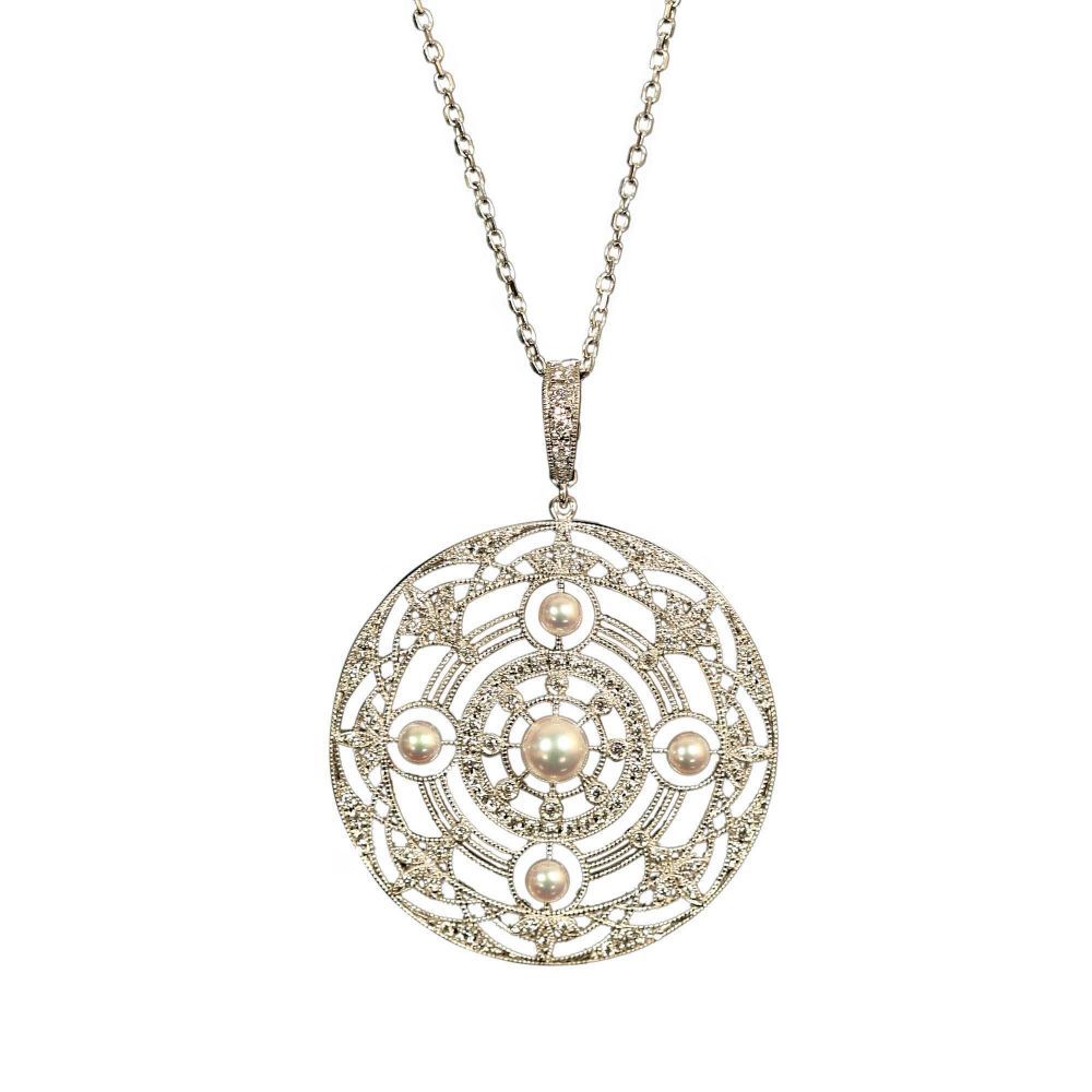 mikimoto white gold akoya pearl and 