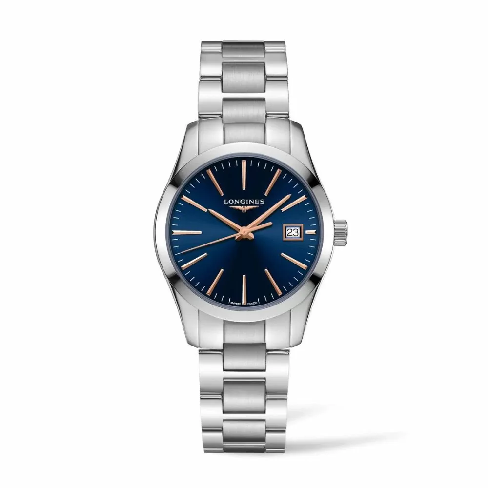 Longines Conquest Classic 34mm Blue Dial Stainless Steel